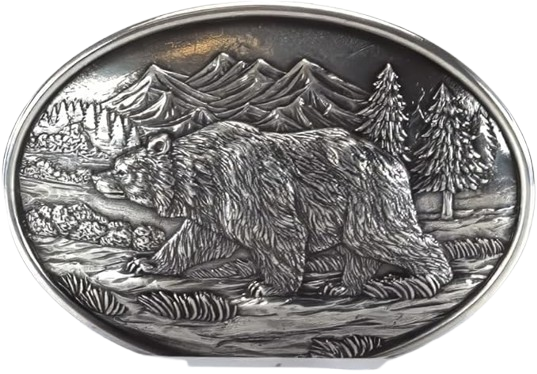 Men's Oval Bear Buckle